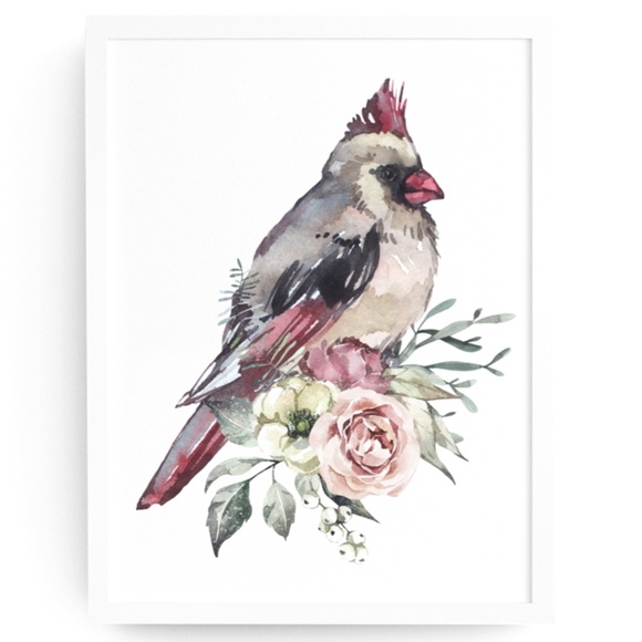 Other - Cardinal Wall Art Print Poster Illustration Unframed